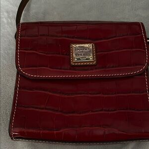 Dooney & Bourke Red Croc Embossed Crossbody Bag